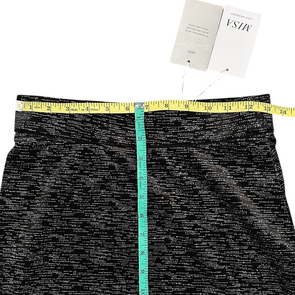 MISA LOS ANGELES Ekat Knit Maxi Skirt Black Velvet Sparkle Size Small $340 NWT - Picture 11 of 14